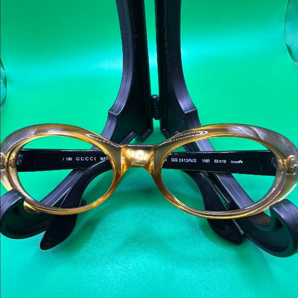 Gucci Gold Oval Glasses